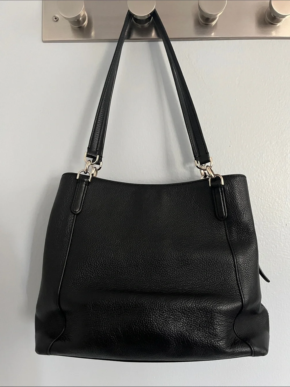 Kate Spade Black Jackson Leather Three Compartment Satchel